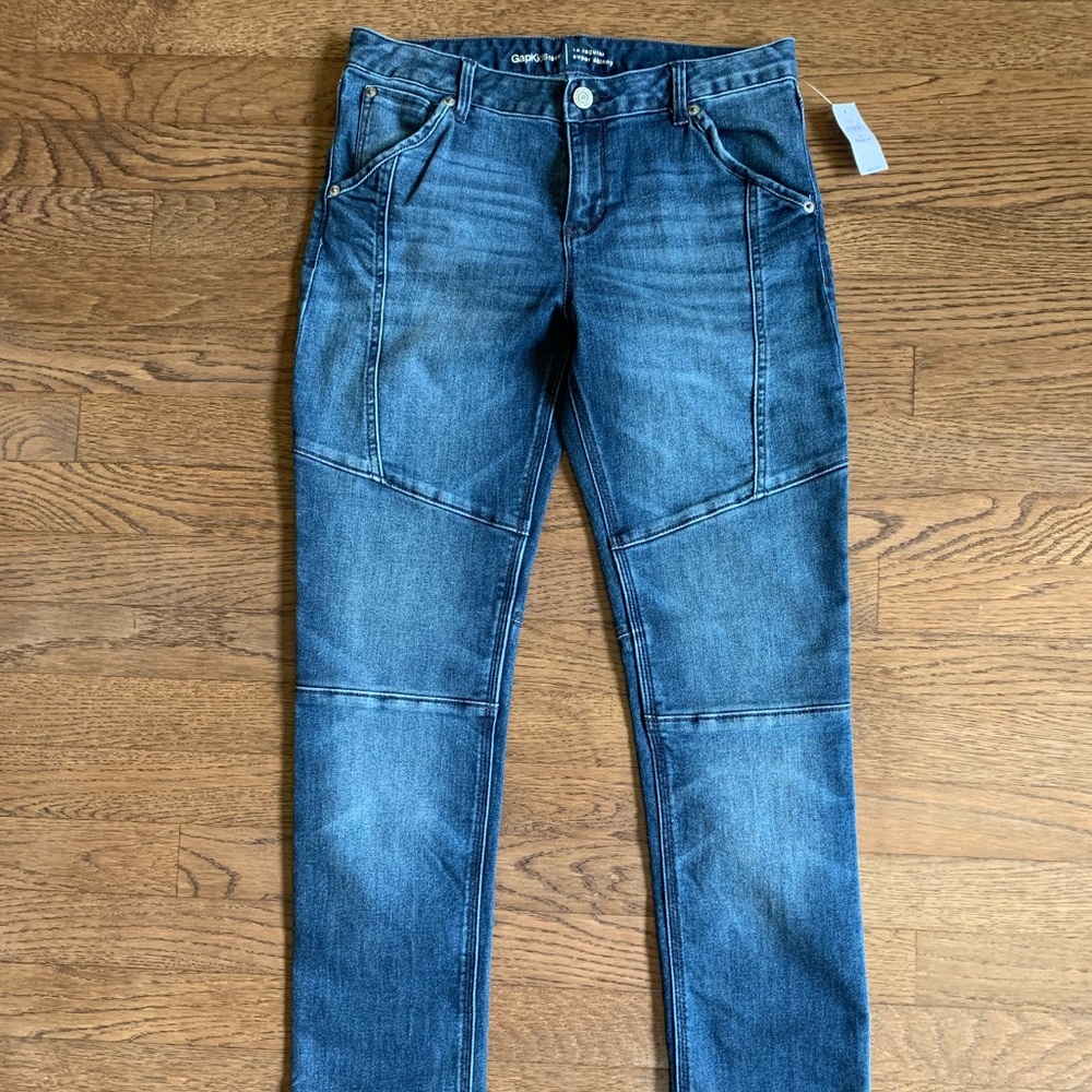 Girls super skinny moto jeans